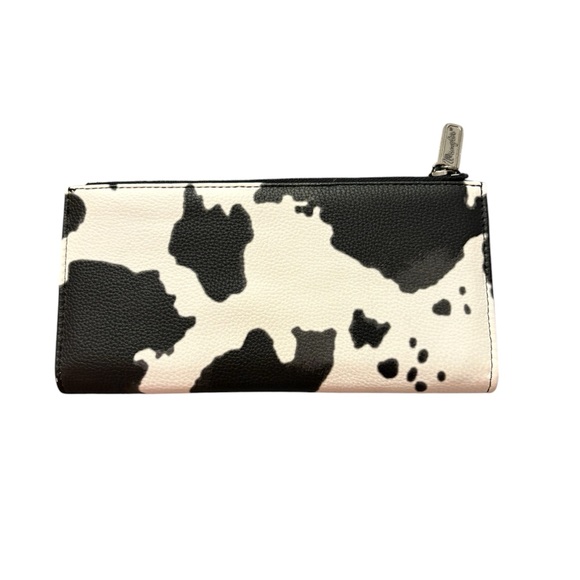 Wrangler Black and White Cow Print Wallet - Picture 3 of 4